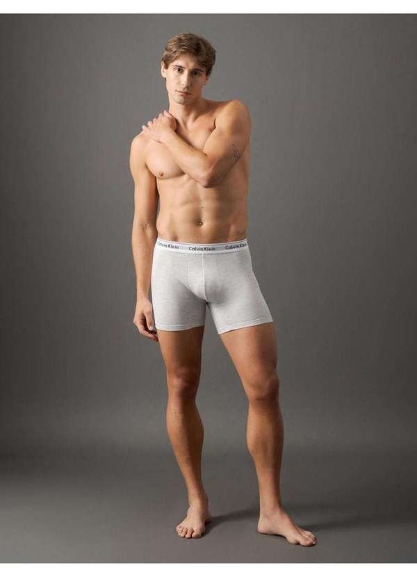 Calvin Klein Jeans - Cueca Boxer Modal Cotton Calvin Klein Underwear - Cinza Claro Cinza
