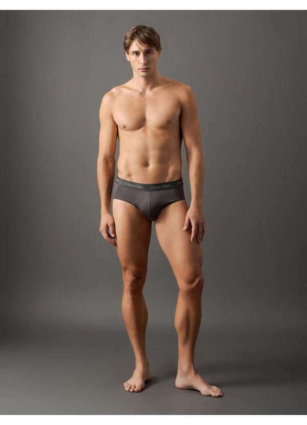 Calvin Klein Jeans - Cueca Brief de Modal Calvin Klein Underwear - Grafite/Prata Cinza
