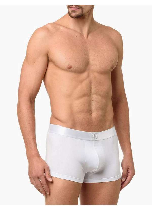 Calvin Klein Jeans - Cueca Low Rise Trunk Cotton 1996 Fashion Calvin Klein Underwear - Branco