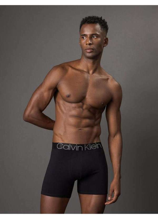 Calvin Klein Jeans - Cueca Boxer Cotton Icon Calvin Klein Underwear - Preto Preto