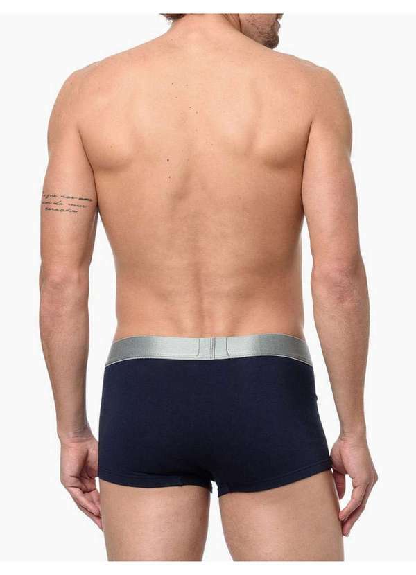 Calvin Klein Jeans - Cueca Masculina Low Rise Trunk Cotton Icon Calvin Klein Underwear Azul