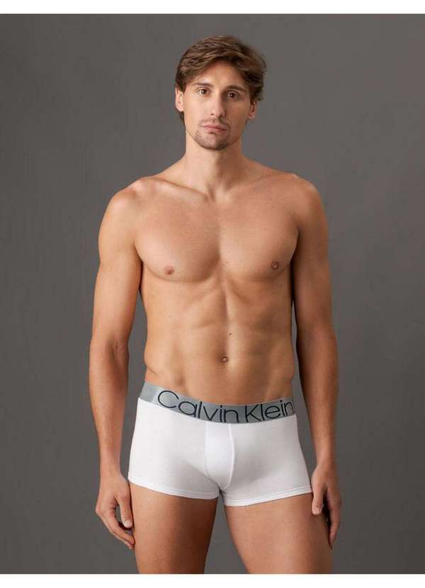 Calvin Klein Jeans - Cueca Masculina Low Rise Trunk Cotton Icon Calvin Klein Underwear Branco