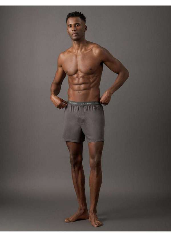 Calvin Klein Jeans - Cueca Samba Canção de Modal Calvin Klein Underwear - Grafite/Prat Cinza 2