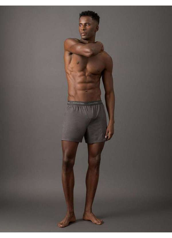 Calvin Klein Jeans - Cueca Samba Canção de Modal Calvin Klein Underwear - Grafite/Prat Cinza 3