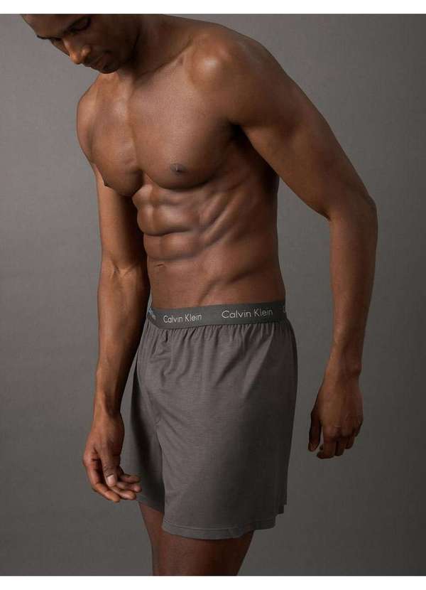 Calvin Klein Jeans - Cueca Samba Canção de Modal Calvin Klein Underwear - Grafite/Prat Cinza 5