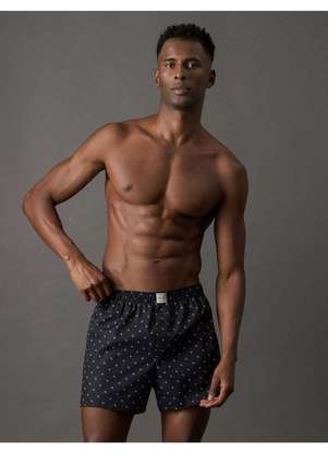 Calvin Klein Jeans - Cueca Samba Canção Modern Print Diamond Calvin Klein Underwear - Preto 0