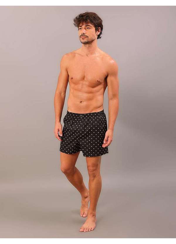 Calvin Klein Jeans - Cueca Samba Canção Modern Print Diamond Calvin Klein Underwear - Preto