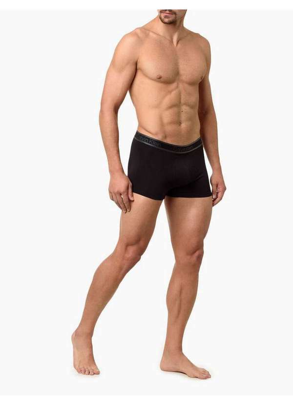Calvin Klein Jeans - Cueca Trunk Cotton Tonal Logo Calvin Klein Underwear - Preto Preto