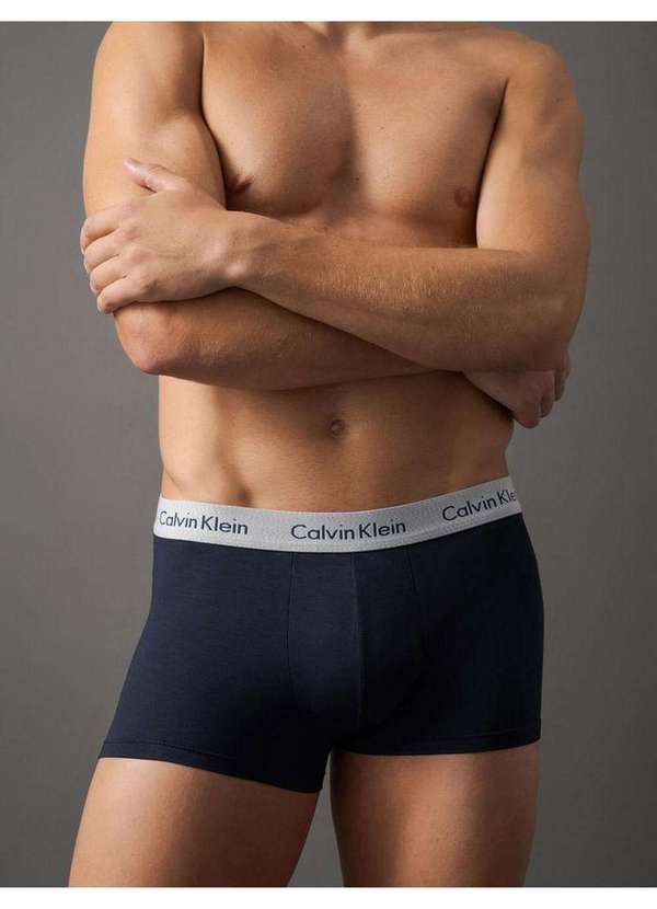 Calvin Klein Jeans - Cueca Trunk de Modal Calvin Klein Underwear - Azul Marinho / Mesc Azul 2