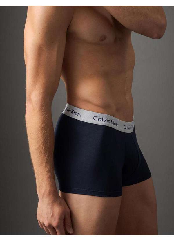 Calvin Klein Jeans - Cueca Trunk de Modal Calvin Klein Underwear - Azul Marinho / Mesc Azul 5