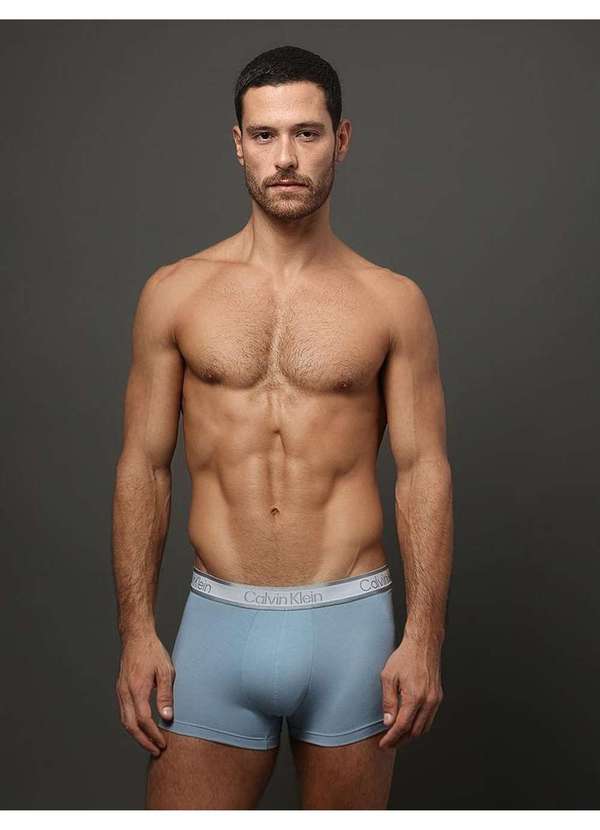 Calvin Klein Jeans - Cueca Trunk Modal Tonal Calvin Klein Underwear - Azul Claro Azul