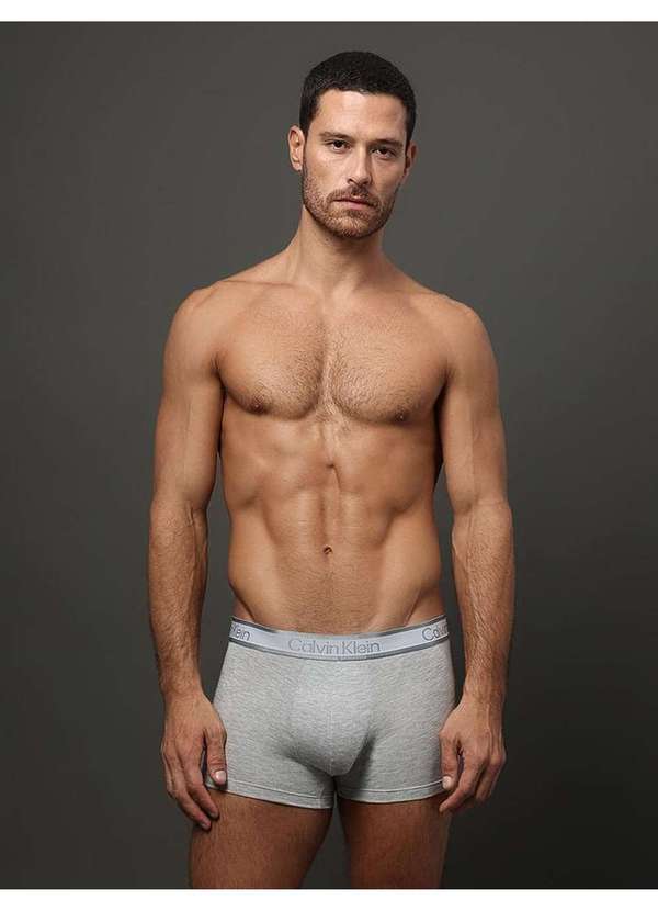 Calvin Klein Jeans - Cueca Trunk Modal Tonal Calvin Klein Underwear - Mescla Cinza