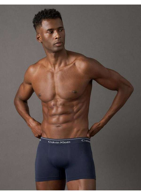Calvin Klein Jeans - Cueca Trunk Modern Cotton Seamless Calvin Klein Underwear - Azul Azul