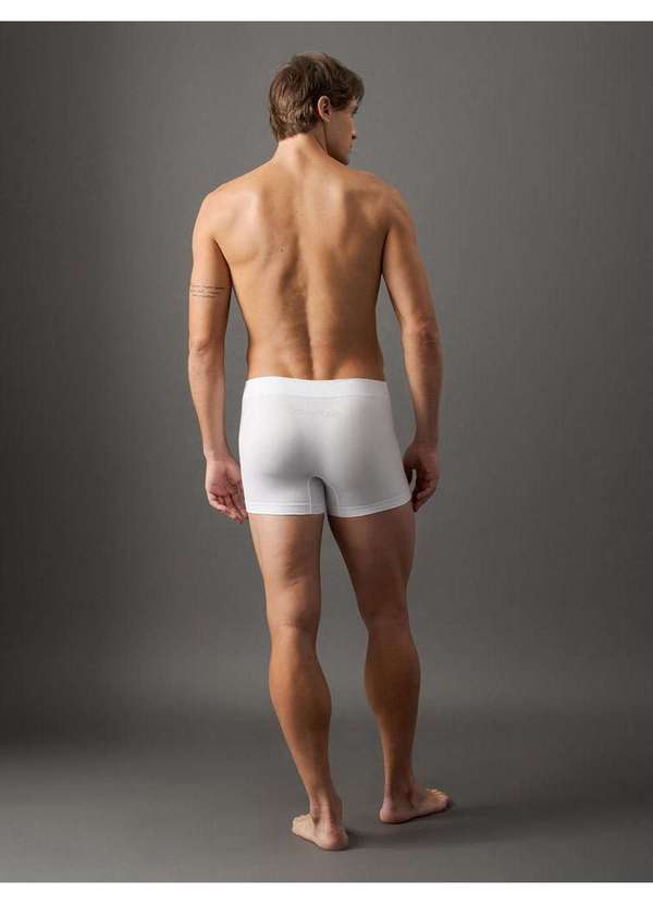 Calvin Klein Jeans - Cueca Trunk Modern Logo Seamless Calvin Klein Underwear - Branco Branco 2