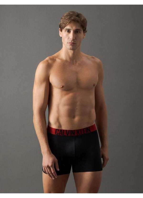 Calvin Klein Jeans - Kit 2 Cuecas Boxer Cotton Intense Power Calvin Klein Underwear - Preto