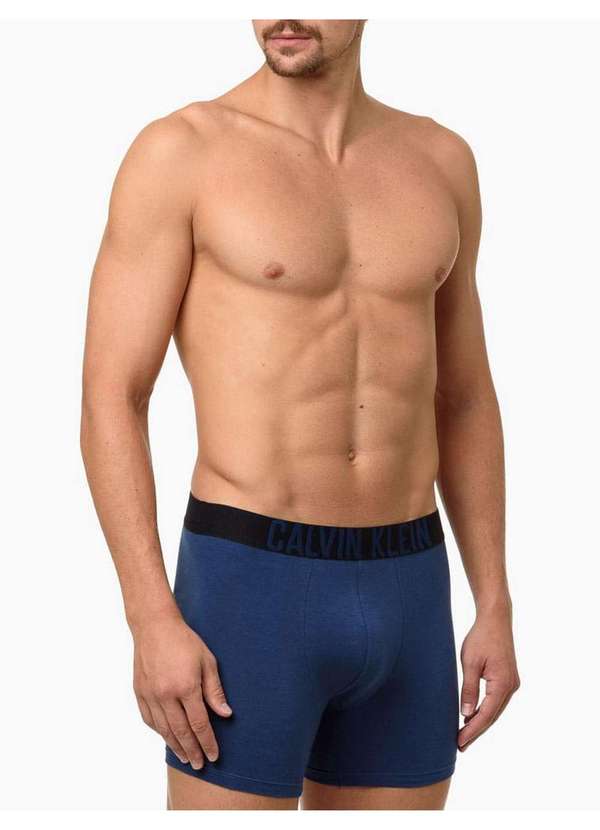 Calvin Klein Underwear - Kit 2 Cuecas Boxer Cotton Intense Power Calvin Klein Underwear - Azul