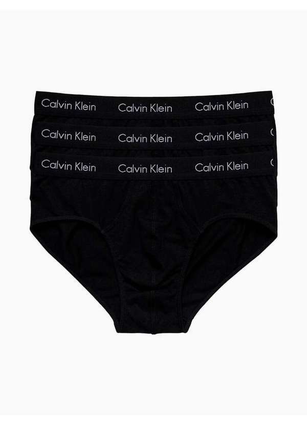 Calvin Klein Underwear - Kit 3 Cuecas Brief Clássica Cintura Baixa Calvin Klein Underwear Preto