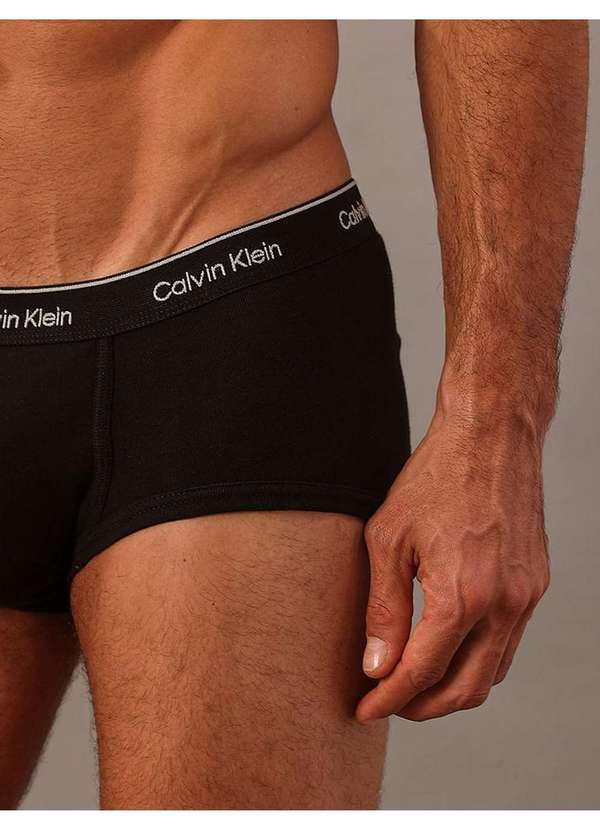 Calvin Klein Jeans - Kit 3 Cuecas Brief Cotton Rib Calvin Klein - Black Preto