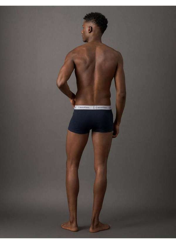 Calvin Klein Jeans - Kit 3 Cuecas Low Rise Trunk Classic Calvin Klein Underwear - Azul Azul 3