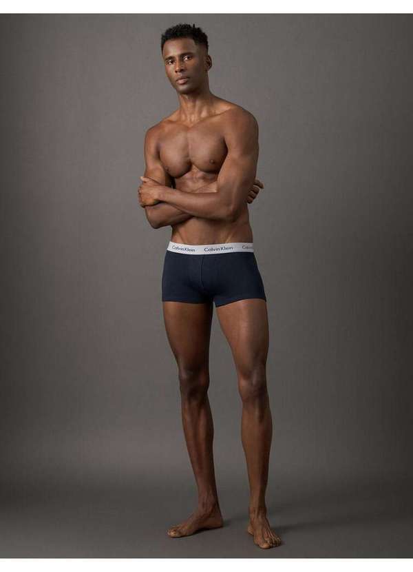 Calvin Klein Jeans - Kit 3 Cuecas Low Rise Trunk Classic Calvin Klein Underwear - Azul Azul 4