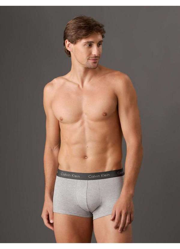 Calvin Klein Jeans - Kit 4 Cuecas Low Rise Trunk Calvin Klein Underwear - Grafite/Prat Cinza