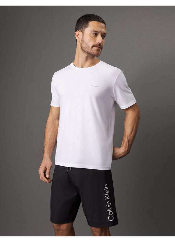 Calvin Klein Jeans - Bermuda Dágua Liso Micro Basica - P Preto