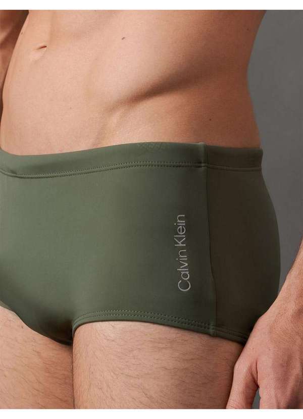 Calvin Klein Jeans - Sunga Masculina Trunk Lisa Calvin Klein Swimwear - Militar Verde