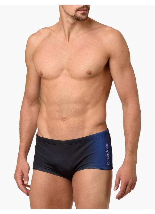 Calvin Klein Jeans - Sunga Trunk Logo Degradê Calvin Klein Swimwear - Marinho Azul