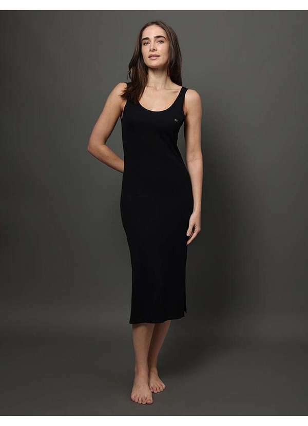 Calvin Klein Jeans - Camisola Feminina Cavada Fendas Viscolight Calvin Klein Underwear Preto