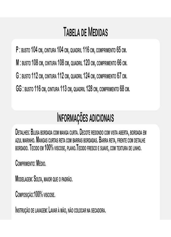 Sob - Blusa Feminina Textura de Linho Manga Curta Bordada Bege 7