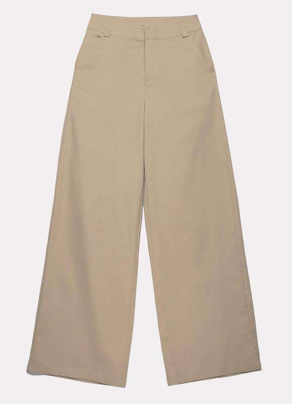 Sob - Calça de Linho Marrom Pantalona Alfaiataria Feminina Sob Marrom 4