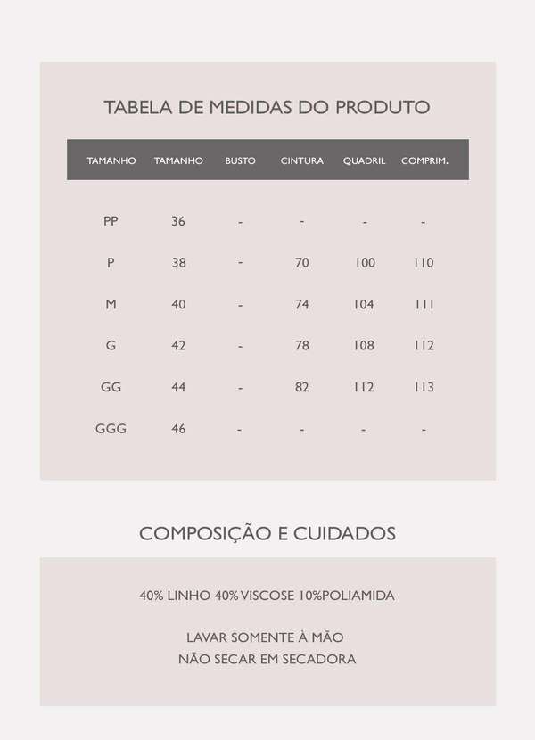 Sob - Calça de Linho Marrom Pantalona Alfaiataria Feminina Sob Marrom 8