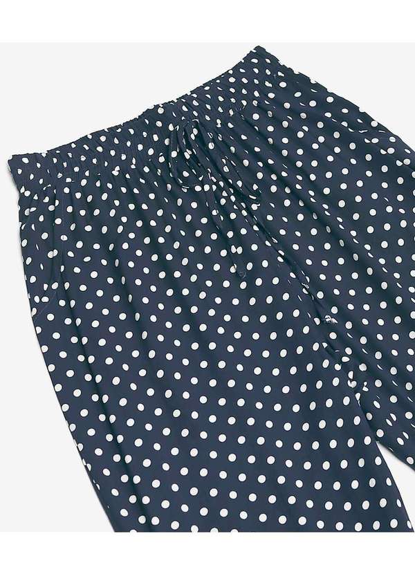 Sob - Calça de Poá com Bolsos em Viscose Azul 5