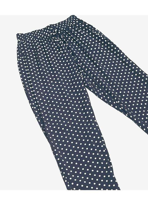 Sob - Calça de Poá com Bolsos em Viscose Azul 6