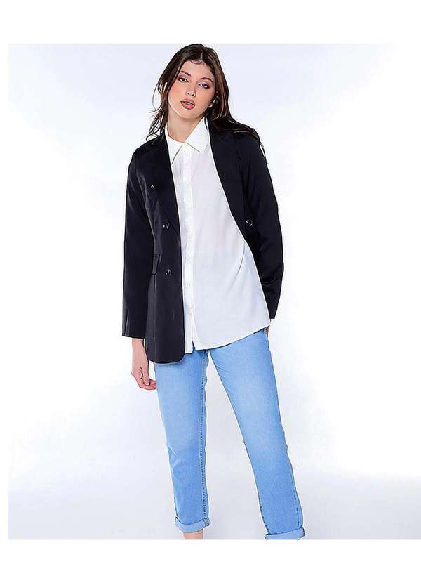 Sob - Camisa Feminina Manga Longa Viscose Branco 7