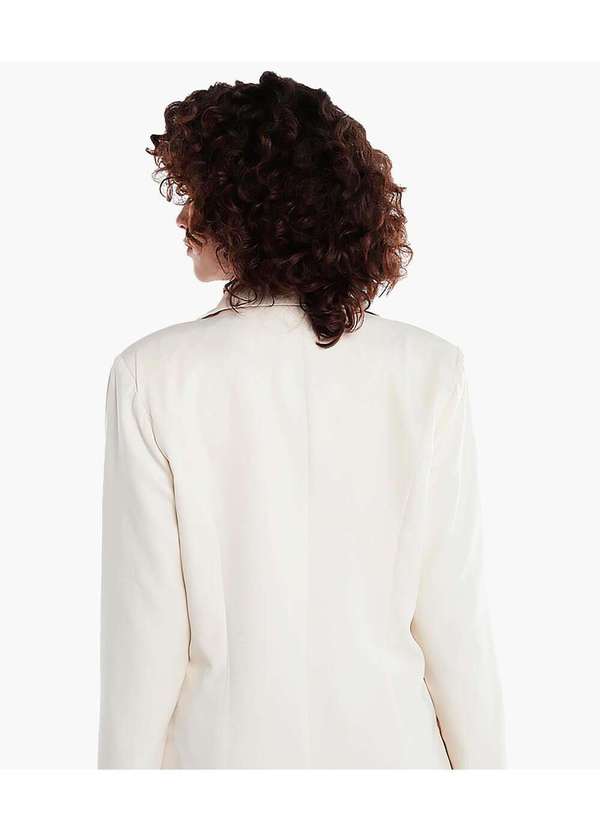 Sob - Blazer Feminino Alfaiataria Acinturado Forrado Bege 5