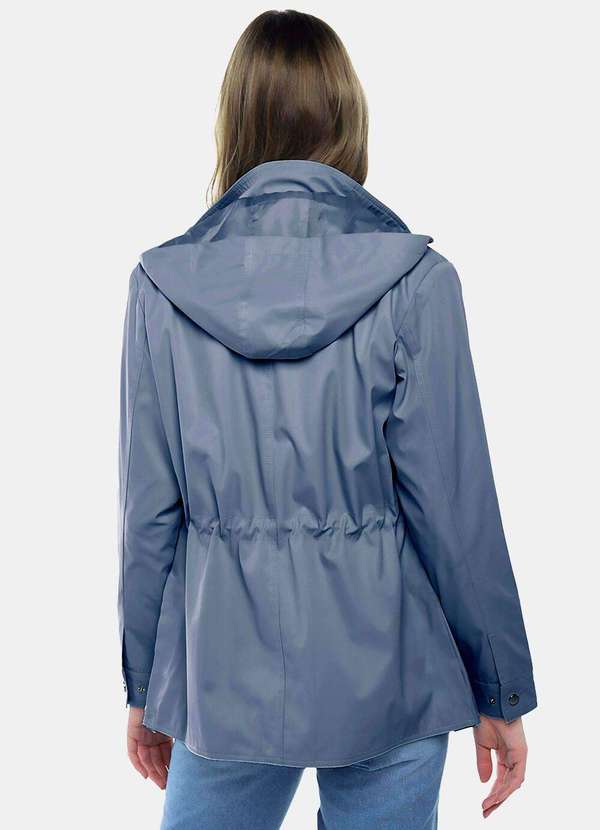 Sob - Casaco Parka Azul Forrada com Capuz - Azul 5
