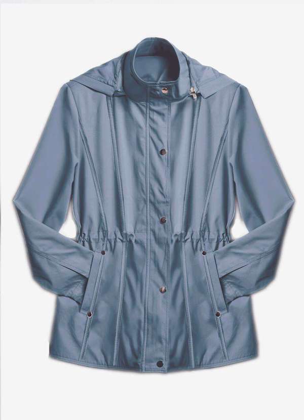 Sob - Casaco Parka Azul Forrada com Capuz - Azul 6