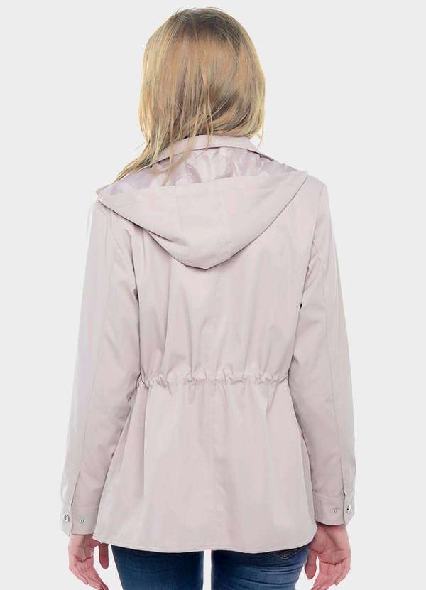 Sob - Casaco Parka Bege Social Forrada com Capuz Sob - Bege 3