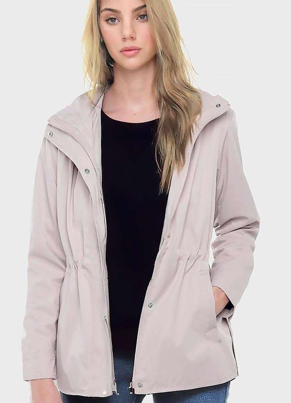 Sob - Casaco Parka Bege Social Forrada com Capuz Sob - Bege 4