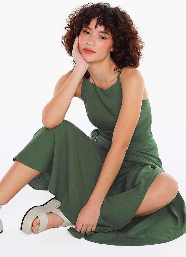 Sob - Conjunto Saia Longa e Blusa com Bojo Verde Sob - Verde