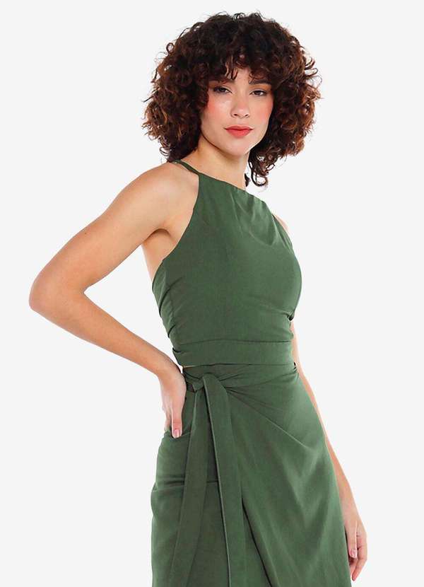 Sob - Conjunto Saia Longa e Blusa com Bojo Verde Sob - Verde 3