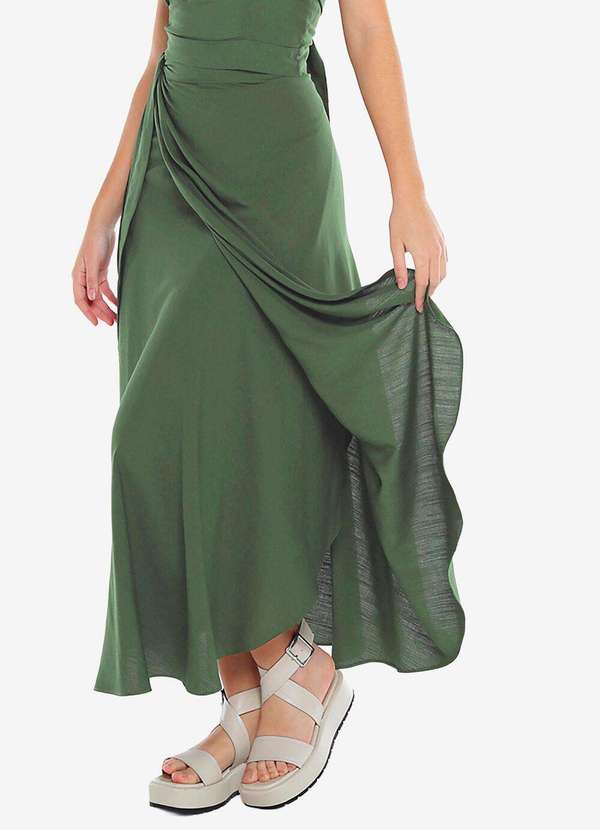 Sob - Conjunto Saia Longa e Blusa com Bojo Verde Sob - Verde 4