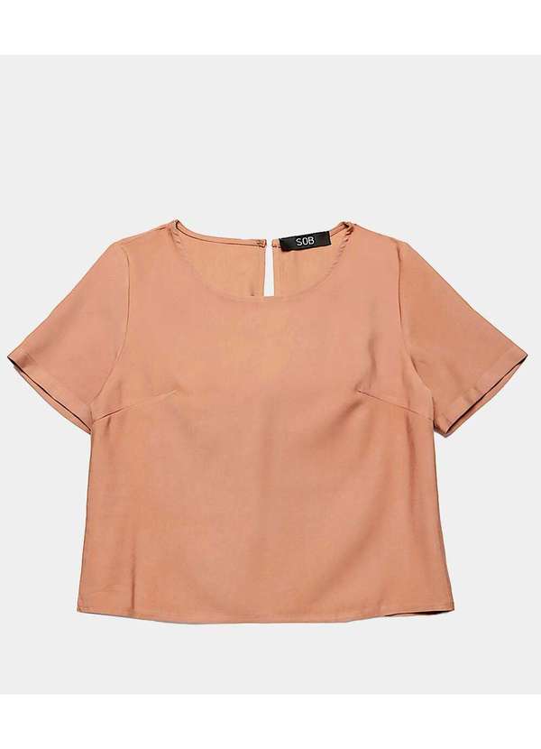 Sob - Conjunto Saia Midi e Blusa com Manga - Marrom 5