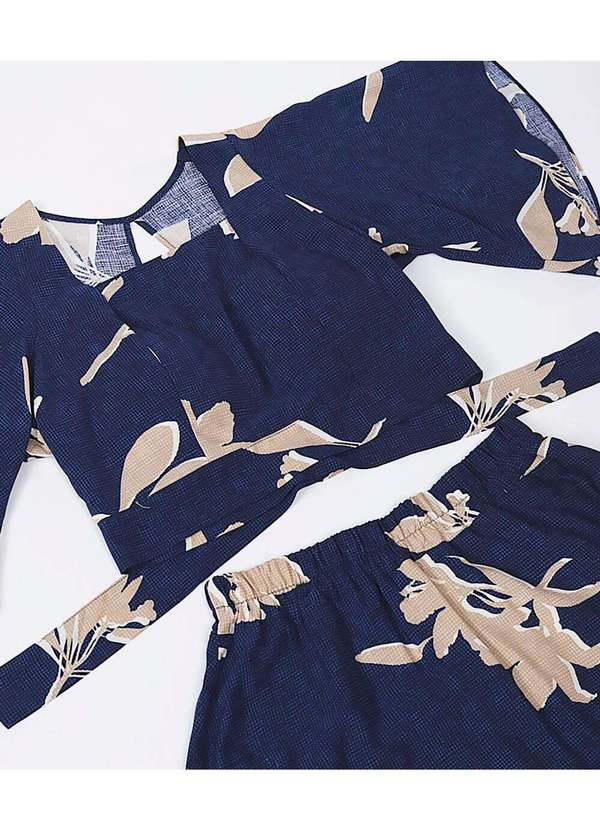 Sob - Conjunto Saia e Blusa Estampado Sob - Azul 7