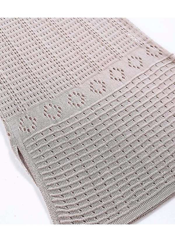 Sob - Vestido Longo de Crochê com Forro Marrom 7