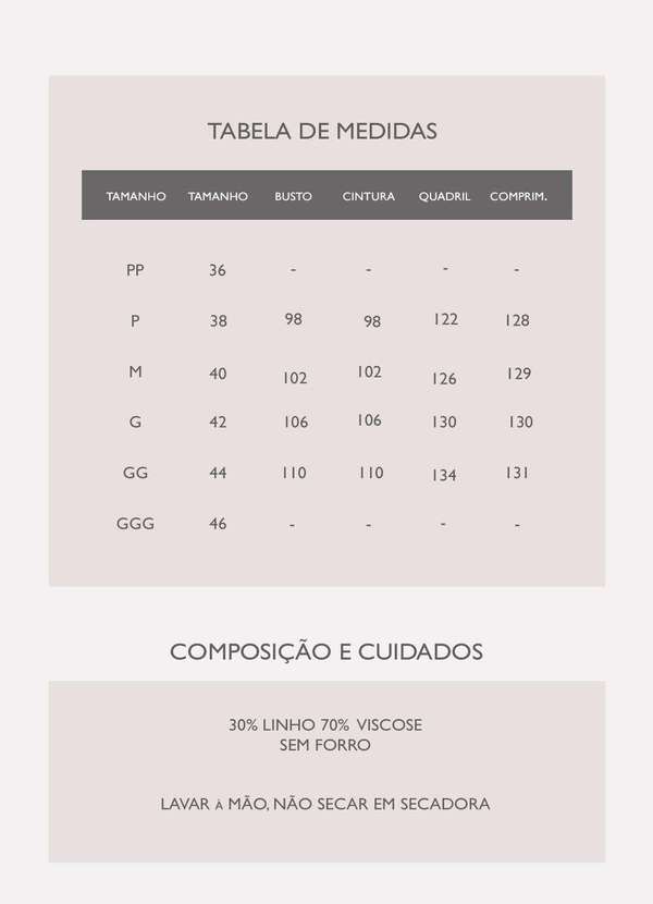 Sob - Vestido Longo de Linho Bege Mocca Chemise Manga Curta Sob Bege 7