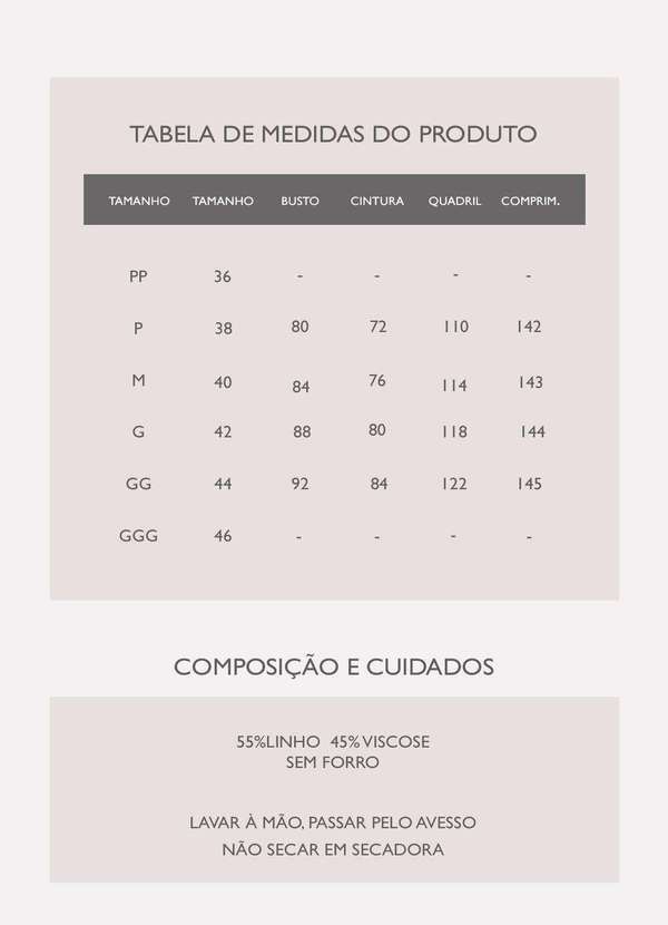 Sob - Vestido Longo de Linho Bege Mocca com Mangas e Bolso - Marrom 7