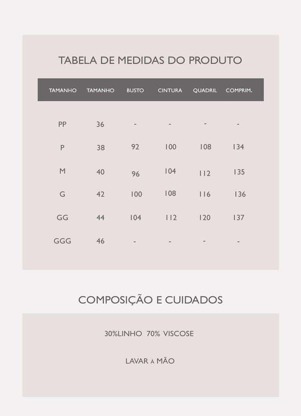 Sob - Vestido Longo de Linho Off White e Azul Solto com Bolsos Azul 7