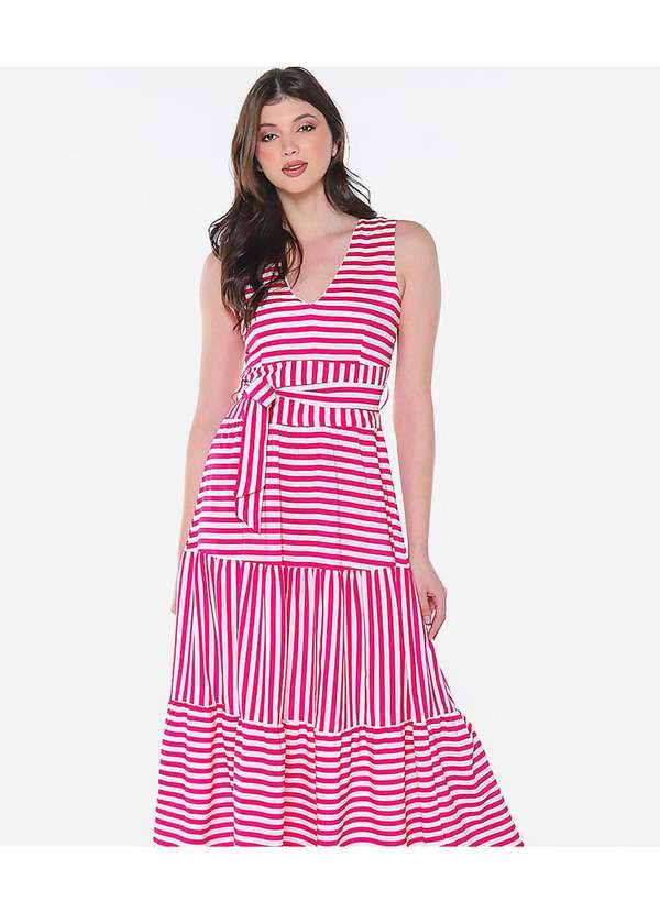 Sob - Vestido Longo Rodado Toque de Seda Vermelho